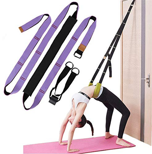 Xemz Back bend Assist Trainer - Improve Back and Waist Flexibility, Door Flexibility Stretching Strap, Home equipment for Ballet, Dance, Yoga, Gymnastics, Cheerleading, Splits (purple)