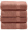 DONE Deluxe Handtücher 4er Set Zwirnfrotier Weich Hautfreundlich 100% Baumwolle Desert Sand 50x100cm, 550gr/m²