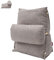 N/A Rückenkissen mit Abnehmbarer Nackenrolle und Seitenfach, Rückenstützkissen für Bett & Sofa, Bezug waschbar, Lesekissen, Bücherkissen, Rückenlehne (20 X 45 X 45cm, Rauchgrau)