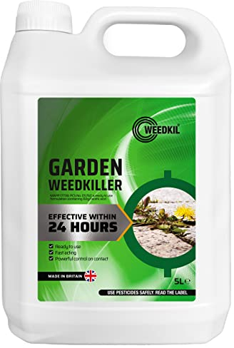WeedKil Fast Acting Weed Killer 5L - Harmless To Children & Pets Once Dry | Glyphosate Free Weed Killer Extra Strong, All Year Round | Effective Within 24 Hours.