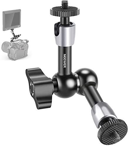 NEEWER Braccio Magico a Frizione Regolabile 5,9/15cm con Vite 1/4 su Entrambe le Estremità, Compatibile con SmallRig Cage, Flash/Luce LED/Microfono/Monitor/SuperClip, Max: 4,4 lb/2 kg, ST15