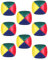 Jonglierbälle,8 Pack Jonglierbälle Bälle Zirkus Kleine Bälle PU Leder Jonglier Sitzsäcke für Anfänger Erwachsene Kinder Kinder Kindergarten 5 * 5CM