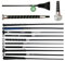 JA Horse Fleck Springpeitsche Springgerte Springstock Reitgerte (60 cm, SilkTouch Crystal Silber)