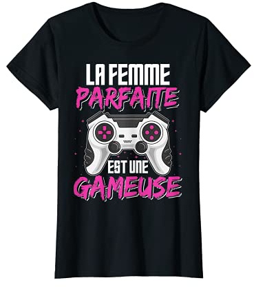 Fille Gameuse Idée Cadeau Gaming Gamer Girl Setup T-Shirt
