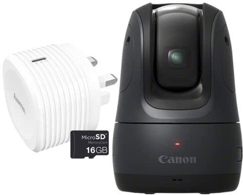 Canon PowerShot PX Essential Kit (Black) - This smart compact camera with facial recognition, composes and shoots photos and videos all by itself (incl. 16GB SD Card + 20-Watt USB type-C charger).