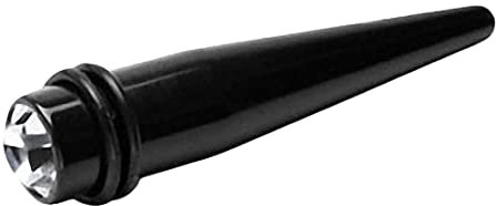 Taffstyle Piercing Ohrpiercing Dehnungsstab Dehnstab Taper Expander Ohr Stab Kunststoff Kristall Clear 12mm