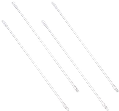 Veemoon 17 Inches 4pcs Blind Wand: Blinds Replacement Parts, Vertical Blind Opener, Clear Window Blind Wand, Blind Rod with Hook and Grip, Blind Control Handle Stick