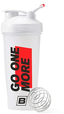 BARE PERFORMANCE NUTRITION BPN Shaker Bottle, Go One More 28oz, White