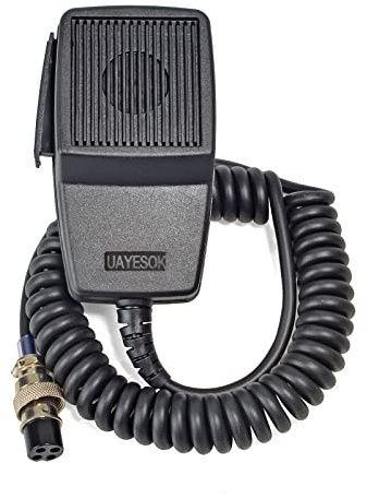 UAYESOK 4 Pin CB Microphone Replacement Walkie Talkie Handheld Mic for Midland Uniden Cobra PR240 PR245 Pni Galaxy Albrecht CB Mobile Amateur Accessories (Black)