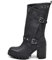IF FASHION Stivaletti Tronchetti Da Donna Con Tacco Grosso Plateau Borchie Pelle Sintetica G669 nero N.39