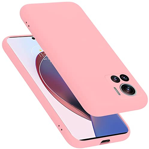 Cadorabo Hülle kompatibel mit Motorola Edge 30 Ultra/Moto X30 PRO Hülle Silikon Handyhülle für Edge 30 Ultra/Moto X30 PRO Case aus flüssigem Silikon- Kratzfeste dünne TPU Schutzhülle - Liquid PINK