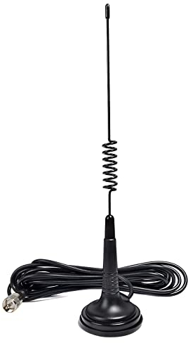 HYS 27 MHz magnetische Basisantenne mit PL259, 6,3 cm Magnetfuß, Magnethalterung, Edelstahl-CB-Antenne für 26–28 MHz Cobra Midland Uniden Anytone Handheld/mobiles CB-Radio/Gerät