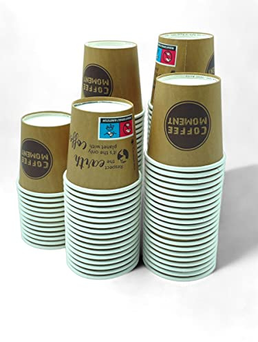 CLEARFEE Premium Einweg Espressobecher Pappbecher Einwegbecher 100ml 0,1l 4oz, Coffee Kaffee to go aus Papier (500 Becher)