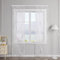 SCHOAL Schiebegardinen mit Klettband Transparente Schiebevorhang 2er Set Voile Gardinenschal Fensterschal mit glänzenden Wellen Muster BxH 57x145cm Silber