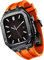 BUDAY Robusta cassa in acciaio inossidabile con cinturino in silicone, per Apple Watch S8 S7 45 mm da uomo, lunetta in metallo, per iWatch S6 5 4 SE accessori da 44 mm, 44mm, agata