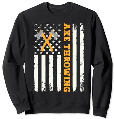 Stylish Axe Thrower American Flag Hatchet Throwing Sweatshirt