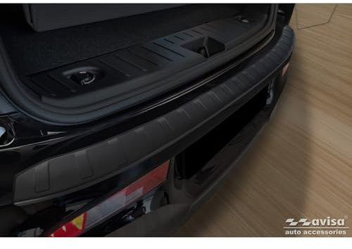 Avisa Edelstahl Heckstoßstangenschutz passgenau | kompatibel mit BMW i3 (i01) 2013-2017 & FL 2017-2022 - Mattschwarz