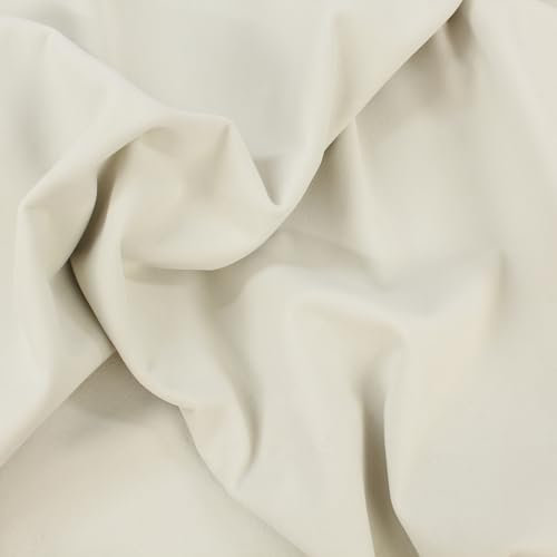 Stoff Meterware Thermo Black Out Isolierend Ecru Vorhangstoff - 1 Meter, Wärme, Kälte, Türvorhang, Blickdicht, Sonnenschutz, Schlafzimmer, Deko