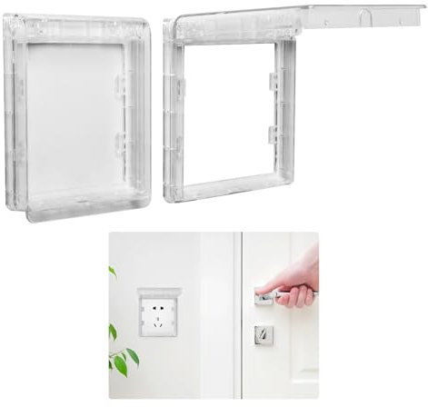 2Pcs Light Switch Guard,Child Proof Wall Switch Cover,Ultra-Thin Socket Protection,Light Switch Guard Cover,Prevents Accidental Switch Flips by Children and Adults,Home Safety(Transparent)