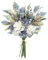 Aoztio Artificial Flowers for Decoration, Blue and White Silk Flowers, Faux Dahlia Flowers Arrangement for Home Kitchen Decor, Table Centerpiece, and Office Decoration (No Vase)