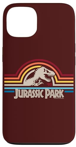 iPhone 13 Jurassic Park Pop Stripe Rex Silhouette Classic Logo Case