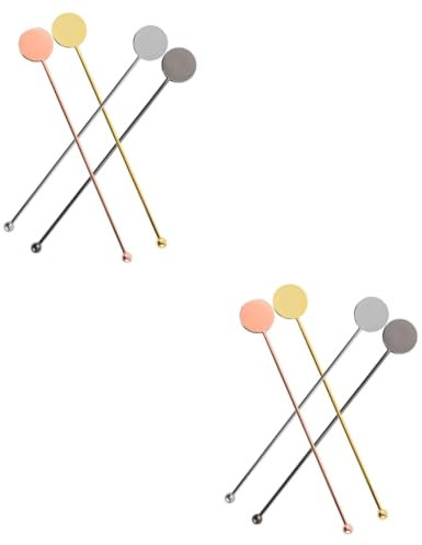 SHOWERORO 2 Sets Cocktail-rührstäbchen Getränkespieße Wiederverwendbare Rührstäbchen Barzubehör für Mixgetränke Säfte 4 Stück