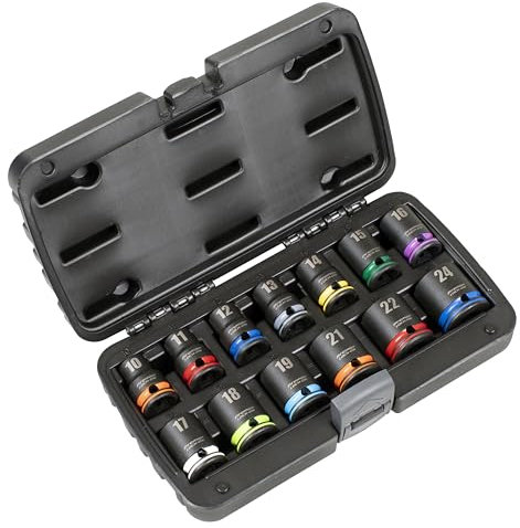 Sealey Premier 13pc 1/2 Sq Drive Lock-On™ Impact Socket Set 6pt Metric - AK56160M