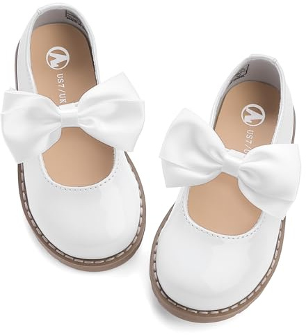 FUPPIA Toddler Girl Dress Shoes-Little Girl Mary Jane Shoes School Uniform Shoes Wedding Party Casual Soft Walking