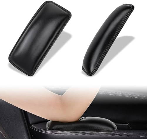 2 Stück Auto Kniekissen Leder,Leder Armlehnenkissen für Auto | Selbstklebendes Autotür Armlehnenkissen,Autotür Beinpolster,für Auto Innenraum