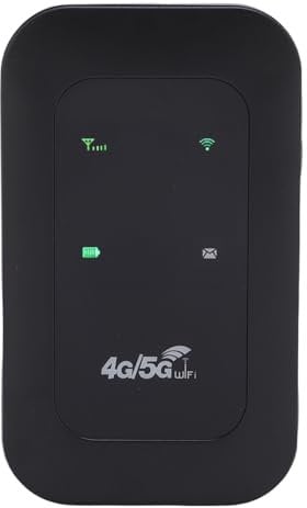 4G 5G WiFi Hotspot, LTE Router Móvil con Ranura de Tarjeta SIM, 2100 MAh de Batería Duradera y Recargable, Admite 300Mbps, 10 Conectividad de Dispositivo, Enrutador Portátil