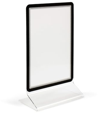 Djois, 930047 - Acryl-Display, Rahmenfach, Magneto-Display, A4, beidseitig, T-Form, Schwarz, 1 Stück, Perfekt für Büros, Tische, Restaurants, Maximale Sichtbarkeit, Hergestellt in Frankreich