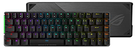 ASUS ROG Falchion NX, Tastiera Wireless da Gaming, Layout compatto 65%, Switch NX Red ABS, Pannello Touch Interattivo, Fino a 450 ore di Batteria, Connessione USB e 2.4GHz, Aura Sync, Nero
