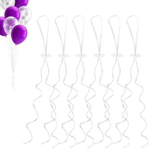TMZELOA Set di 50 chiusure per palloncini a elio con cordino, con 100 clip ad H, chiusura rapida, per palloncini ed elio, per compleanni, matrimoni, decorazioni fai da te e feste