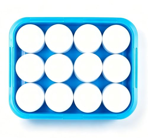 12 Stück Farbkosten, Farbkosten mit Aufbewahrungskasten, Farbpigmentbehälter, Kleiner Container Wasserfarbversorgung für Aquarell, für Klassenzimmer, Schulen, Kunstfestivals
