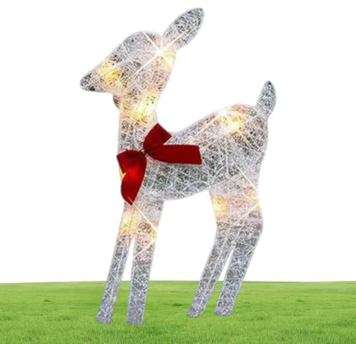 Leuchtender Hirsch Für Draußen Weihnachtsdekoration - Wasserdichter Eisen Ausstellungsdekor | Hirsch Gartenbeleuchtung Dekoration,Für Familie Freunde Zuhause Terrasse Garten Feiern Feiertage Draußen R