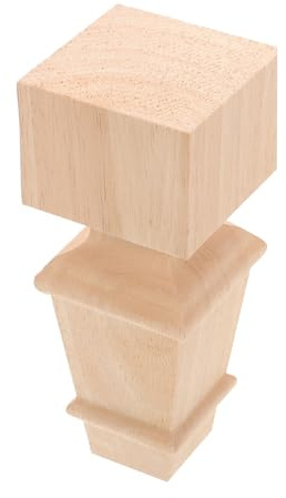 Hemobllo Stabile Holzmöbelfüße Gedrechselt 15 X 6,5cm für Couchtisch und Sitzmöbel mit Einfacher Montage und Nordischem Design für Esszimmer und Wohnzimmer