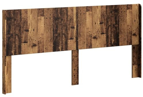 vidaXL Kopfteil Altholz Holzwerkstoff, Bettkopfteil, modernes Design, rechteckig, senkrechte Leisten, Holz, minimalistisches Möbelstück