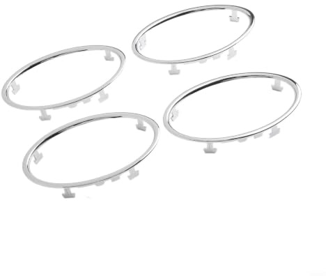 Moliuoly 4 piezas rejilla de ventilación embellecedores cromados plateados para Ford Focus 2 2005-2013 interior para decorativo aire acondicionado salida carenado montaje material ABS