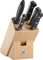 Zwilling Messerblock Gourmet 6 teilig, Edelstahl, Silber/Schwarz, 38 x 28 x 28 cm, 6-Einheiten
