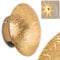 Wandlampe Mezia, runde Wandleuchte aus Metall in Gold mit Lichtspiel an der Wand, 1 x G9, Innenwandleuchte mit Strahlen-Effekt in Blattgold-Optik, ohne Leuchtmittel