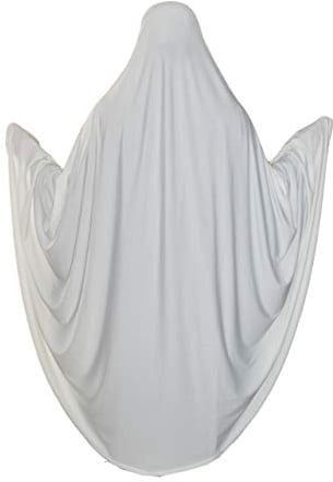 Yaqeen XL Khimar Hijab lycra Kopftuch für die Muslima, Gebetsset weiss