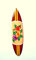 JUSNOVA Miniatur Dekosurfboard Surfbrett Holz Wellenreiten Höhe 30 cm inkl. Holzständer Dekoration # 7
