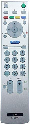 INABTY RM-ED007 - Mando a distancia de repuesto para Sony TV KDL-40U200 KDF-50E2000 KDL-15G2000 KDL-20G2000 KDL-20S2000 KDL-20S2020 KDL-20S2030 KDL-20S4000 0 KDL-2 0S4020