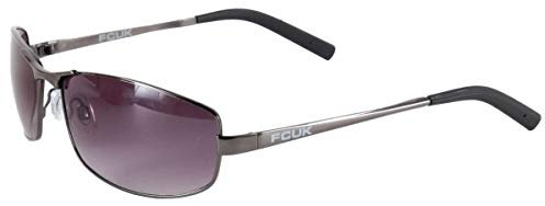 FCUK FCS036 Dark Gunmetal Dark Gunmetal FCS036 Rectangle Sunglasses Lens Category 2 Size 60mm