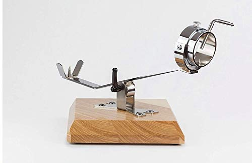 HIDALGO Soporte Bello JAMONERO BASCULANTE con Base Madera Fresno Y Cabezal Giratorio INOX