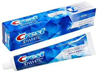 Crest 3D White Advanced Triple Whitening 5.6 OZ 3 Pack