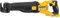 DEWALT DCS389N XR FlexVolt Säbelsäge 54 V, bloße Einheit, Gelb