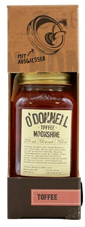 O´Donnell Moonshine Toffee 25% vol. (1 x 700ml) Kombiset + Orginal Ausgießer