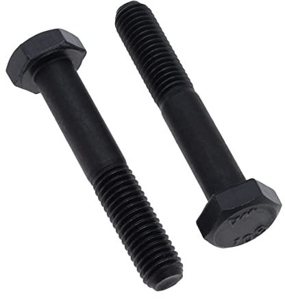 Vite a Testa Esagonale Parzialmente Filettata M10X90 (2 pezzi) Bulloni Esagonali Mezzo Filettato Classe 10.9 Acciaio Legato Nero Meccanico viti Esagonali Standard DIN931 (10mm x 90mm)