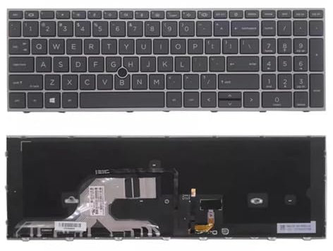 fqparts Laptop Tastatur für HP ZBook Fury 15 G7 Schwarz Amerikanische Version